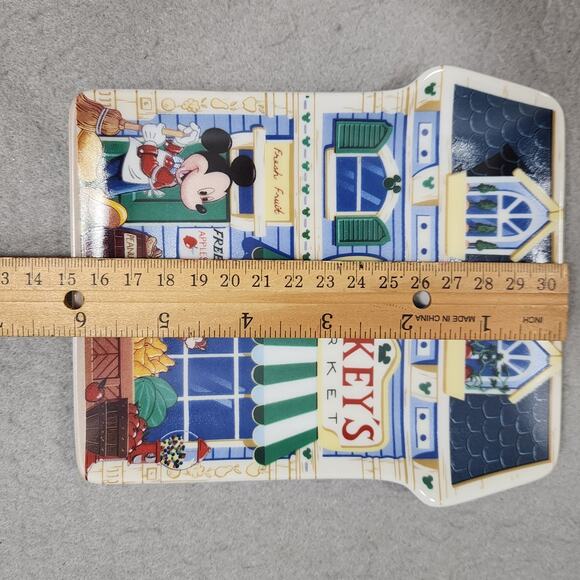 Mickey's Market Plate #45B Mickey's Village 1st Issue Disney Bradford Exchange - Picture 4 of 4